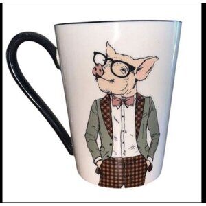 Signature Animal Print Coffee Mugs With Black Handle